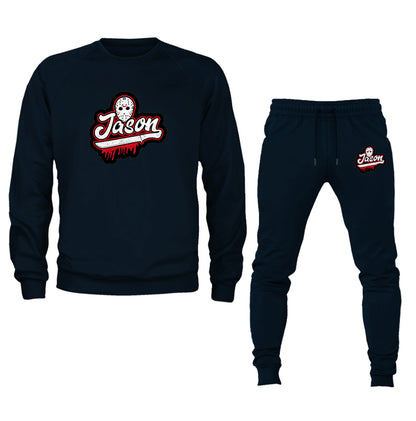 Men's Jason Voorhees Crewneck Sweatshirt Joggers Suit
