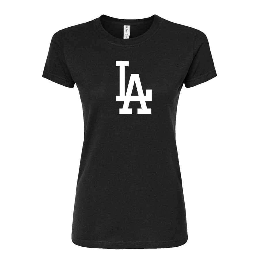 Women's LA Dodgers Round Neck T-Shirt