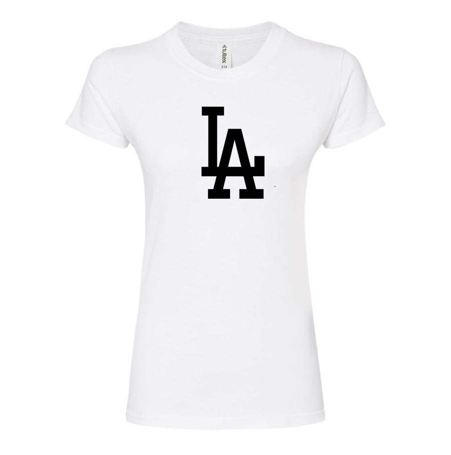 Women's LA Dodgers Round Neck T-Shirt