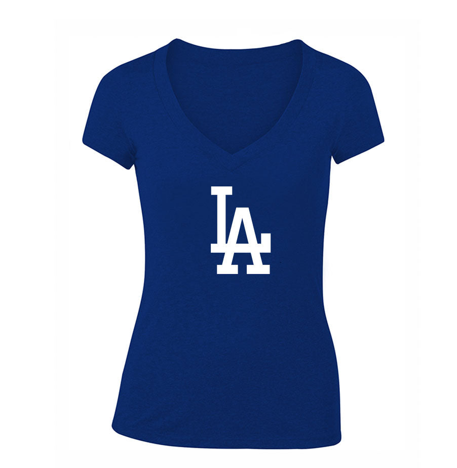 Women's LA Dodgers V Neck T-Shirt