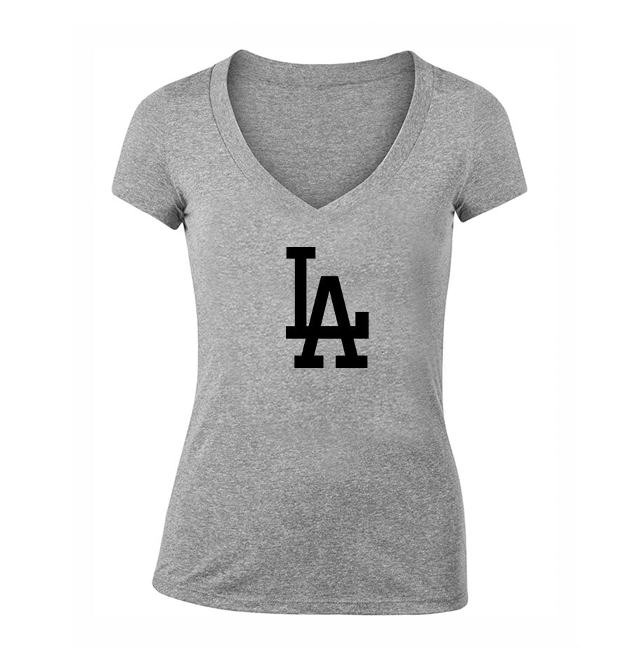 Women's LA Dodgers V Neck T-Shirt