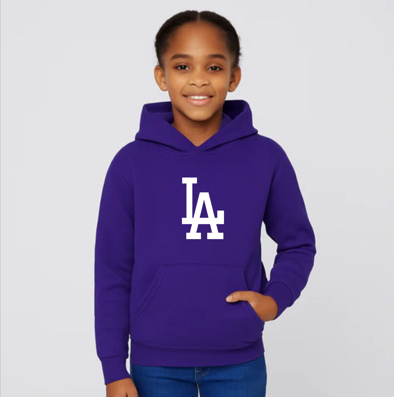 Youth Kids LA Dodgers Pullover Hoodie