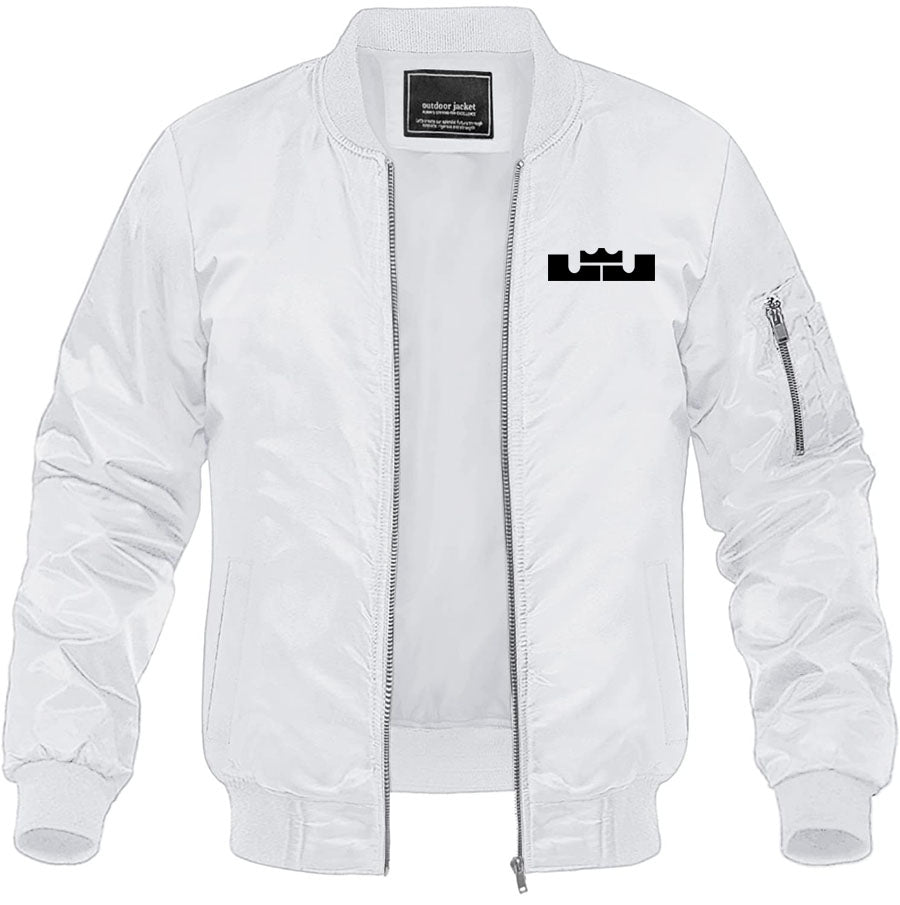 Men's Lebron James Lightweight Bomber Jacket Windbreaker Softshell Varsity Jacket Coat