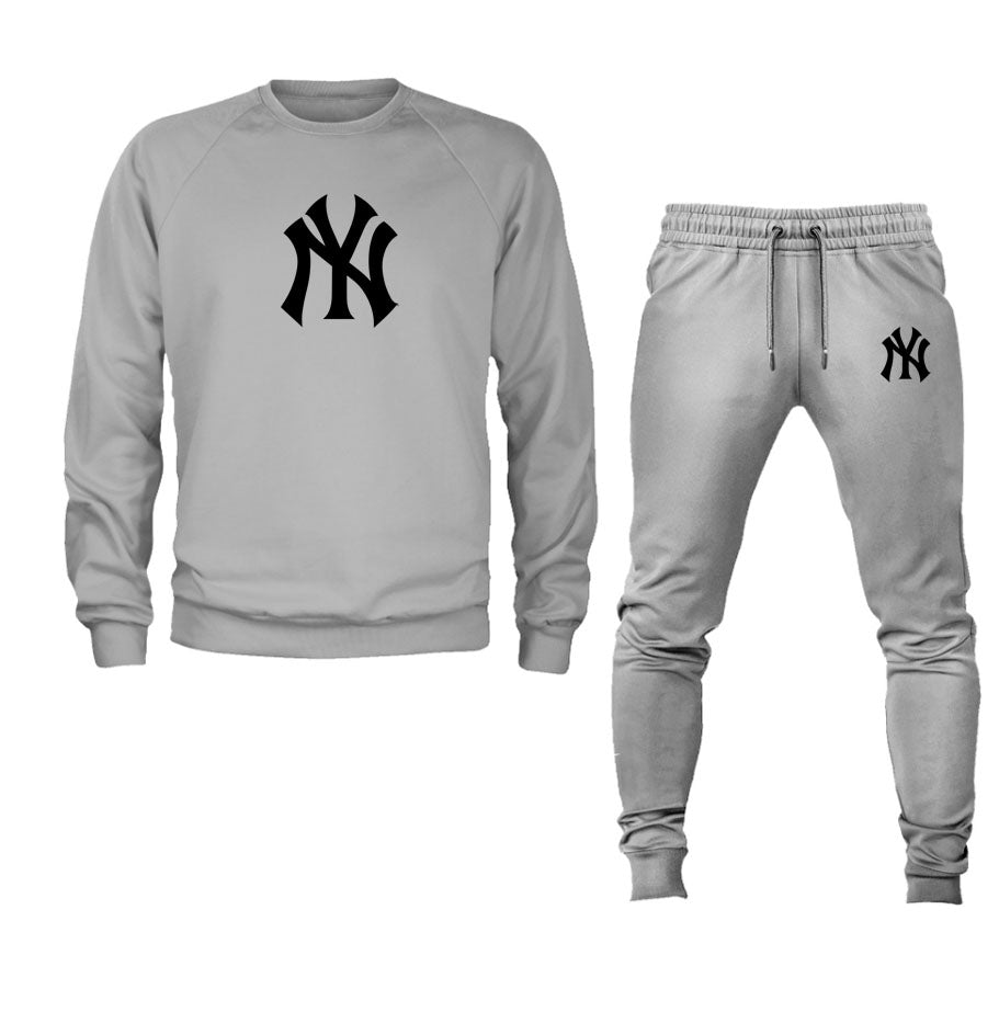 Men's NY Yankees Crewneck Sweatshirt Joggers Suit
