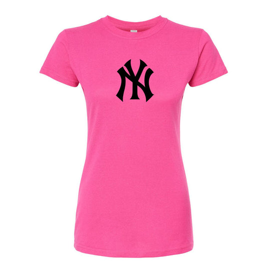 Women's NY Yankees Round Neck T-Shirt