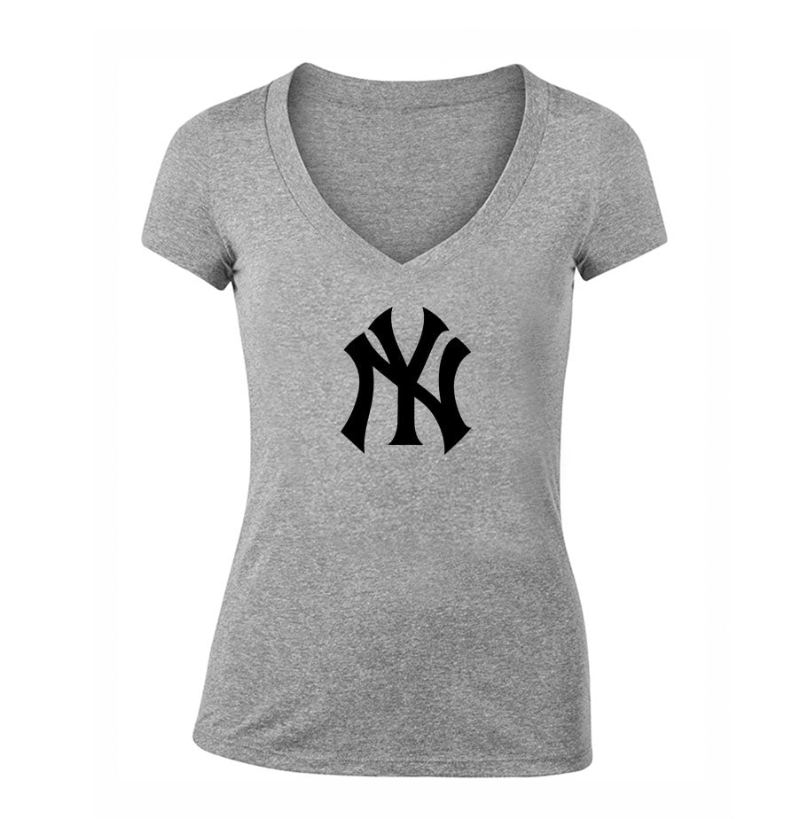 Women's NY Yankees V Neck T-Shirt