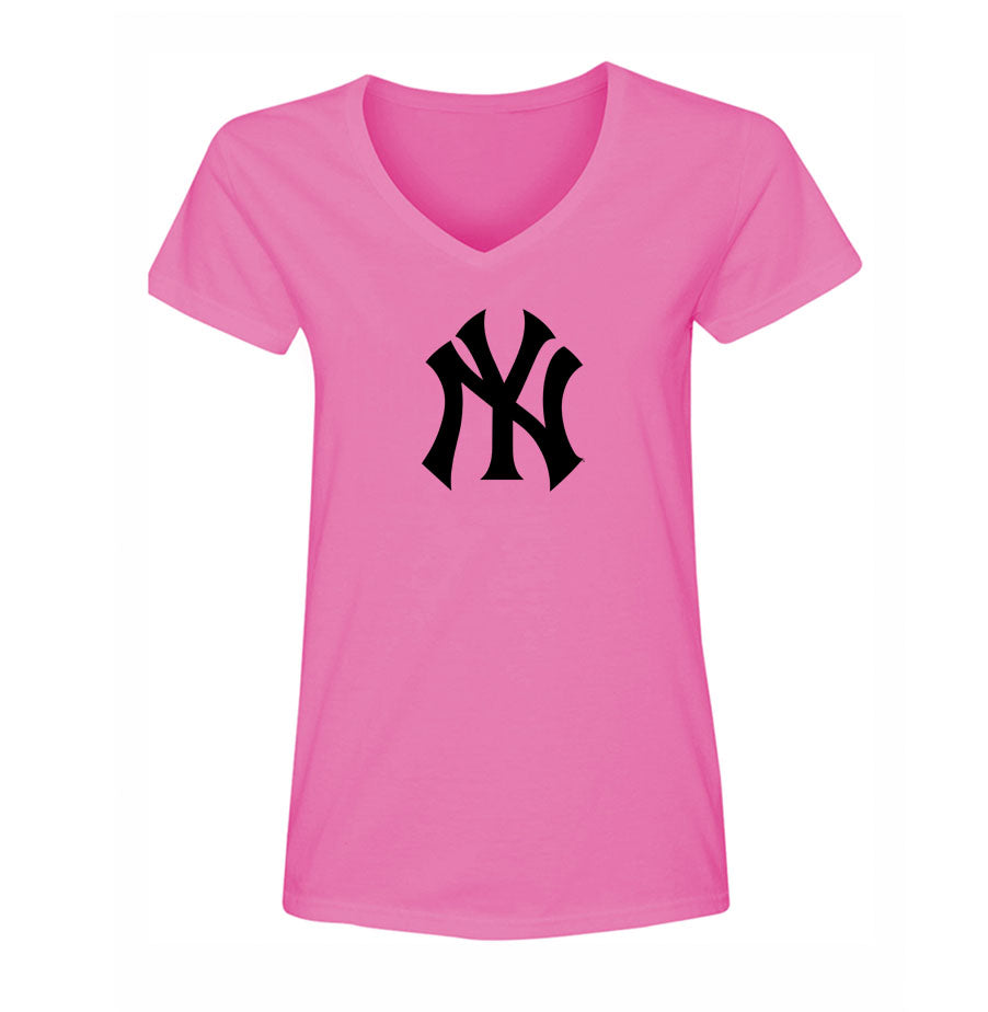 Women's NY Yankees V Neck T-Shirt