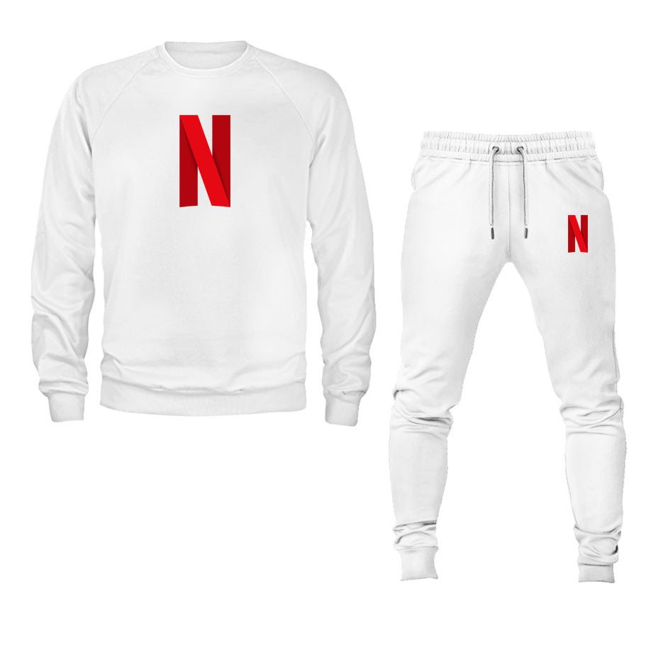 Men's Netflix Crewneck Sweatshirt Joggers Suit
