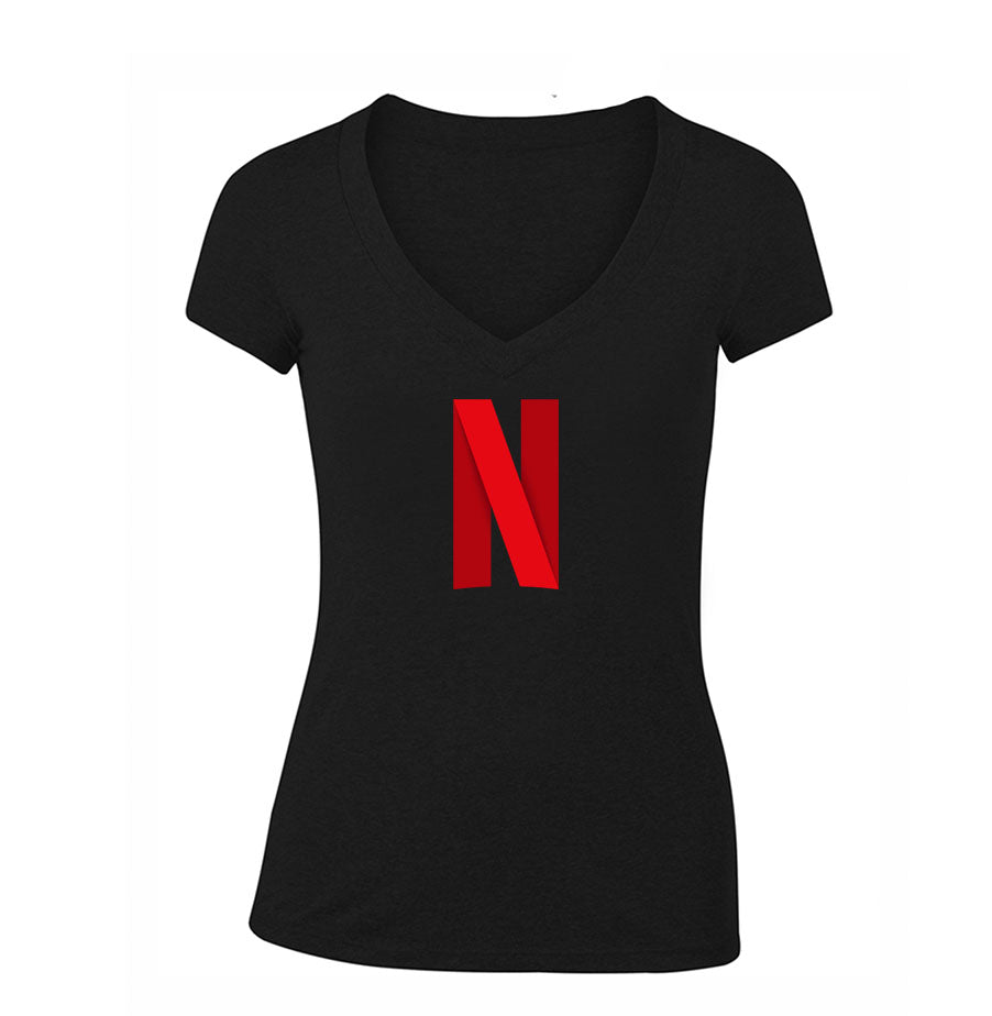 Women's Netflix V Neck T-Shirt