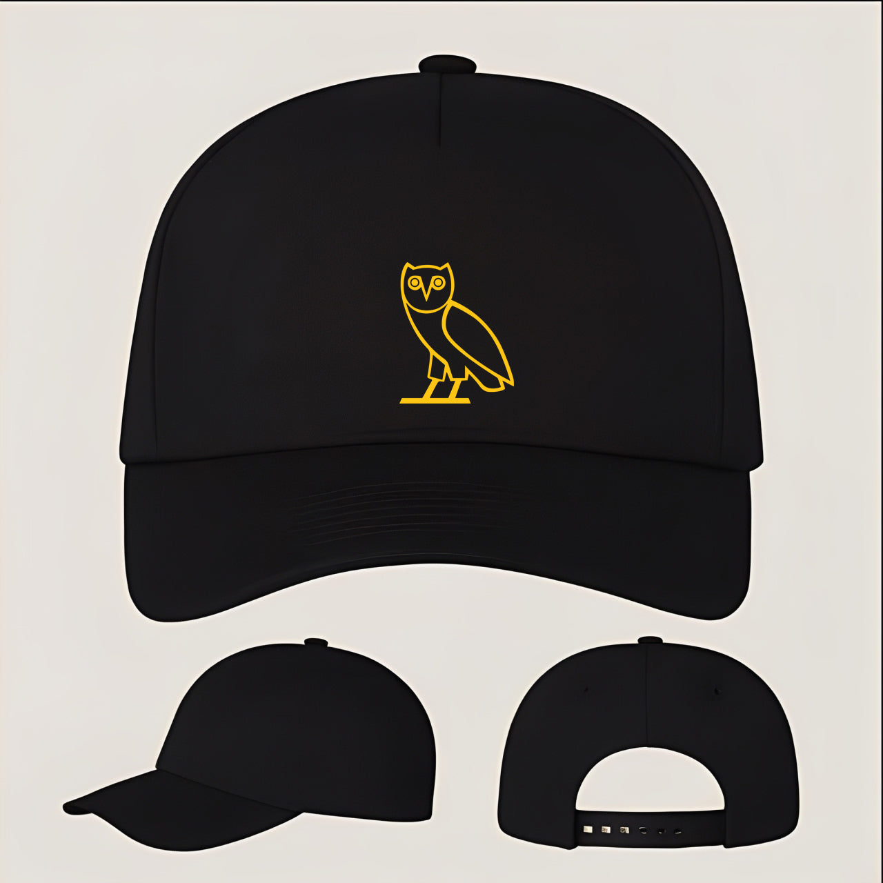 OVO Owl Five Panel Twill Snapback Cap