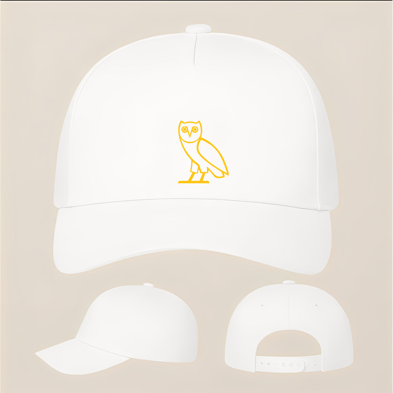 OVO Owl Five Panel Twill Snapback Cap
