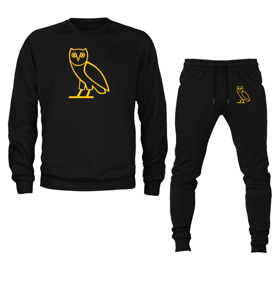 Men's OVO Owl Crewneck Sweatshirt Joggers Suit