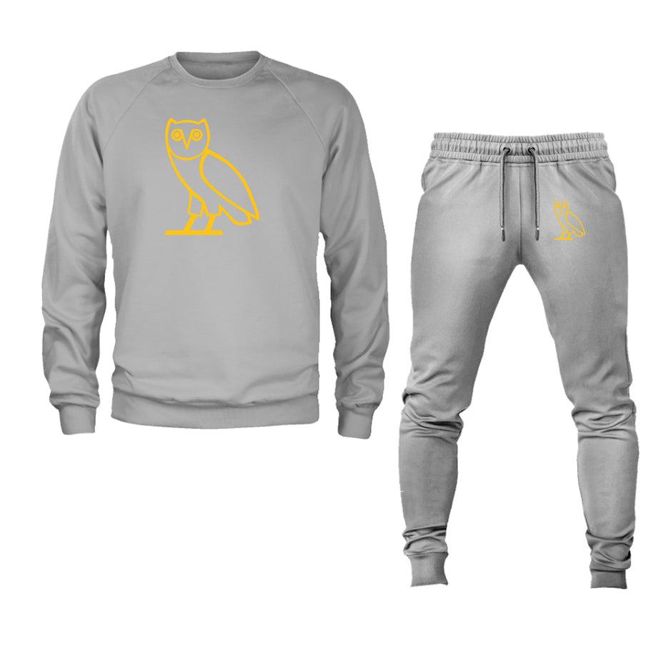 Men's OVO Owl Crewneck Sweatshirt Joggers Suit