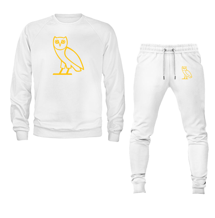 Men's OVO Owl Crewneck Sweatshirt Joggers Suit