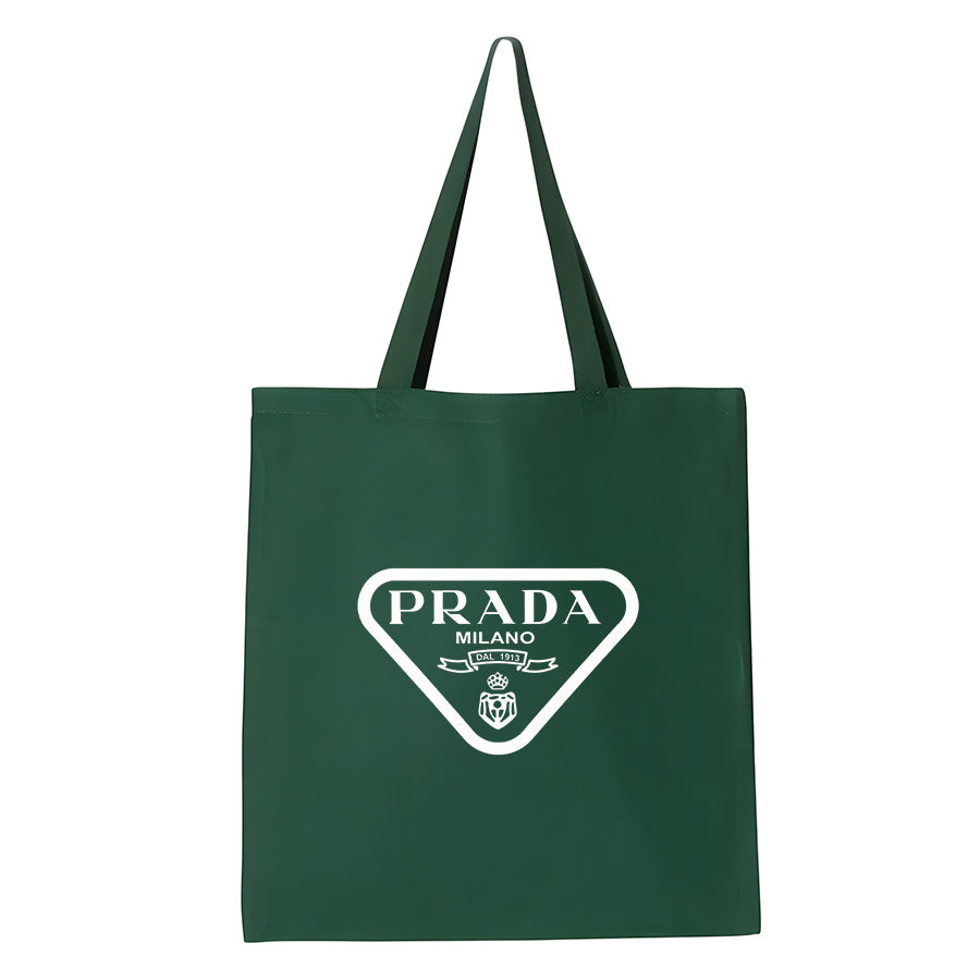 Prada Canvas Flat Bottom Tote Bag