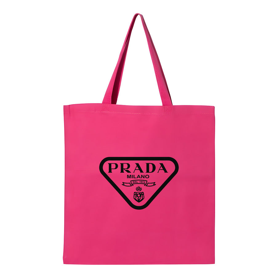 Prada Canvas Flat Bottom Tote Bag