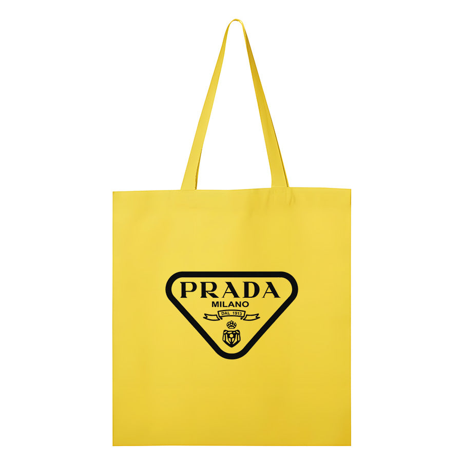 Prada Canvas Flat Bottom Tote Bag