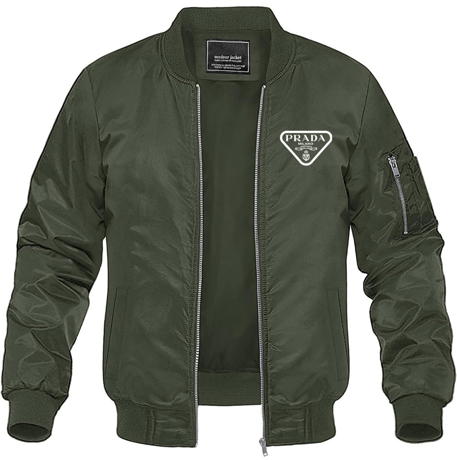 Men's Prada Lightweight Bomber Jacket Windbreaker Softshell Varsity Jacket Coat