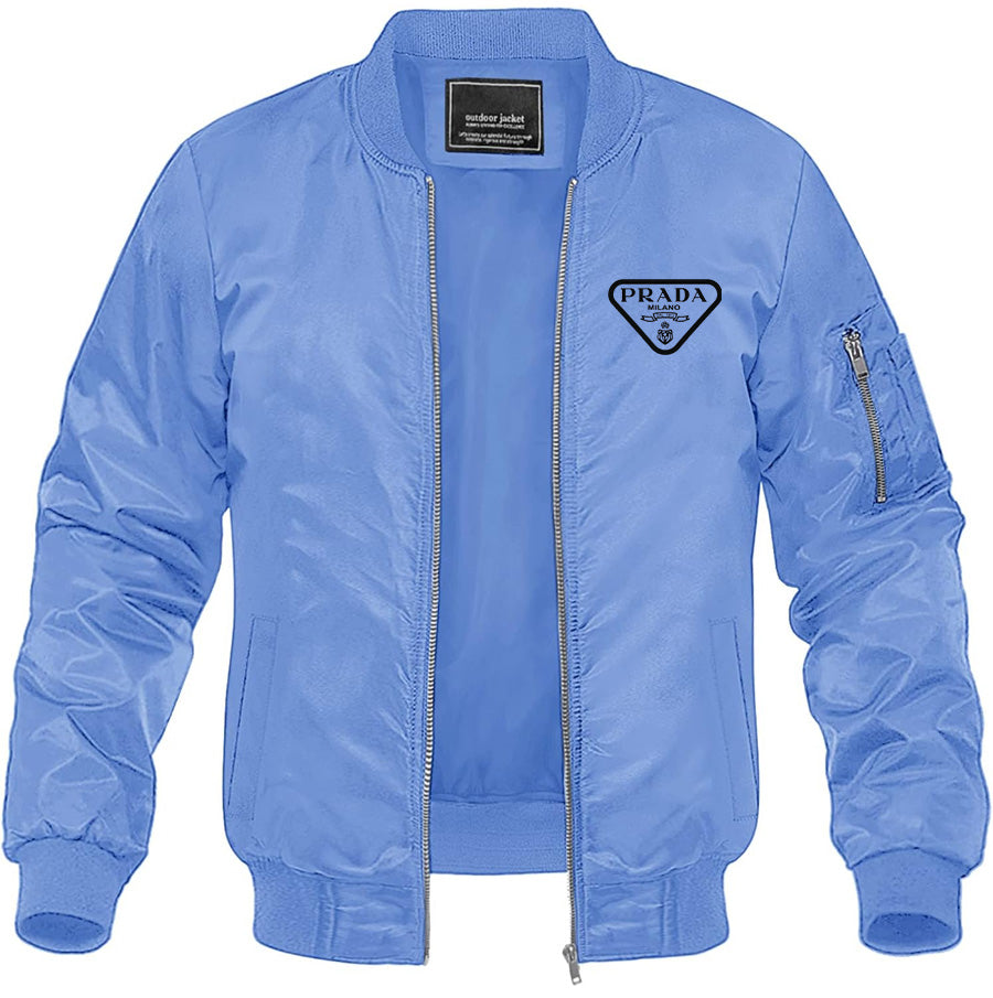 Men's Prada Lightweight Bomber Jacket Windbreaker Softshell Varsity Jacket Coat