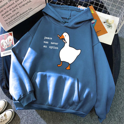 Peace Was Never An Option Goose Hoodie