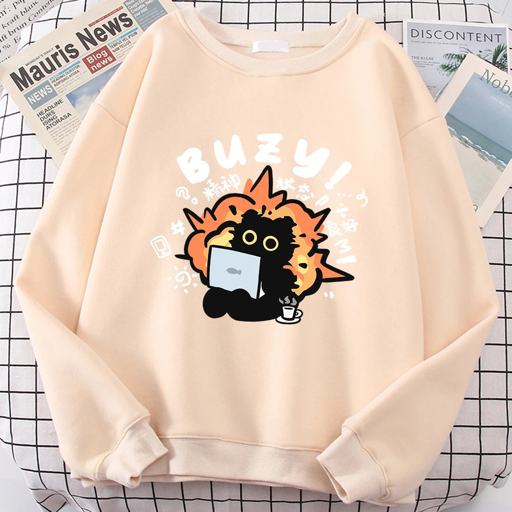 Stable State Fun Buzy Cat Hoodie