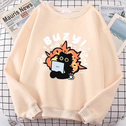 Stable State Fun Buzy Cat Hoodie
