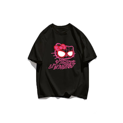 Cat Spider Print T-Shirt