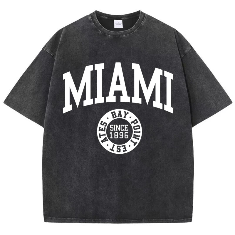 Miami Since 1896 Cotton Washed T-Shirt