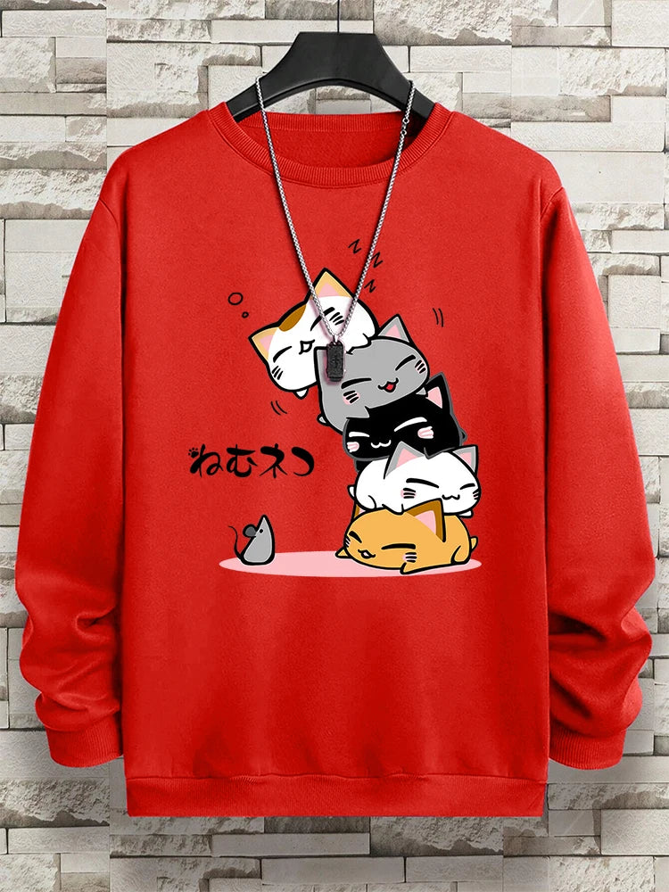 Stacked Sleeping Cats Sweatshirt