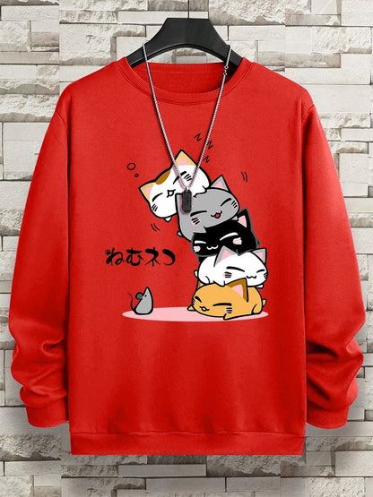 Stacked Sleeping Cats Sweatshirt