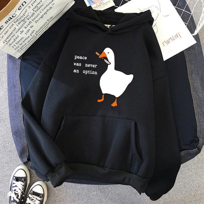 Peace Was Never An Option Goose Hoodie