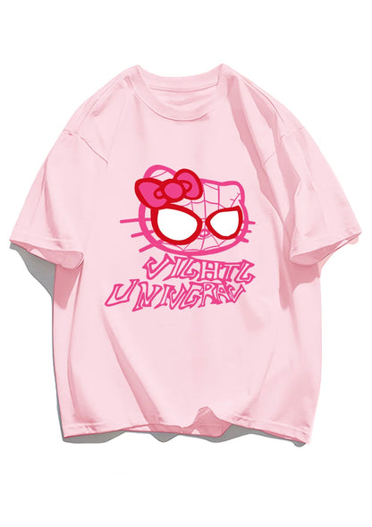 Cat Spider Print T-Shirt