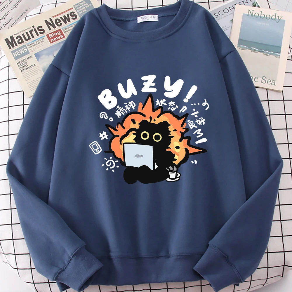 Stable State Fun Buzy Cat Hoodie