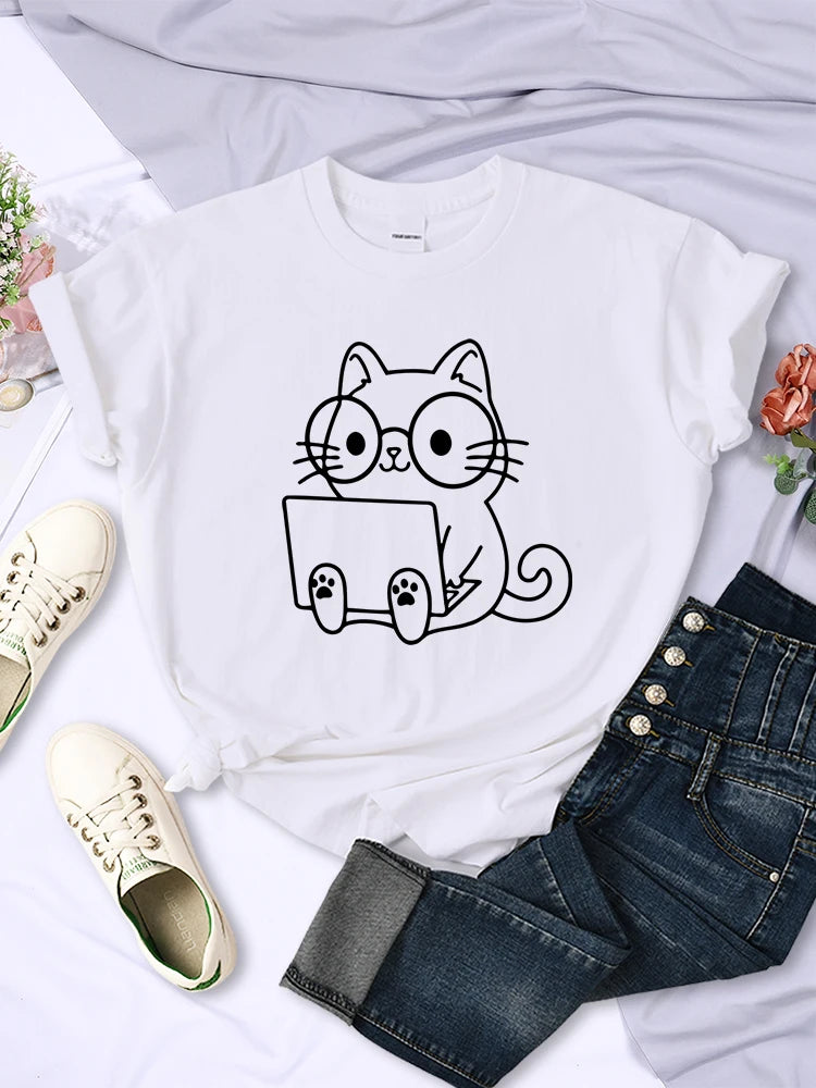 Workaholic Cat T-Shirt