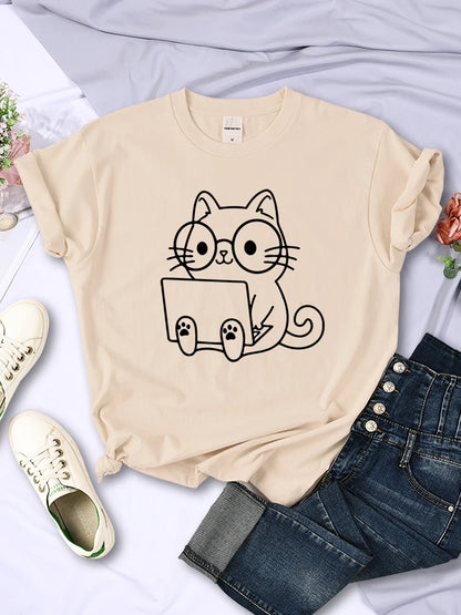 Workaholic Cat T-Shirt
