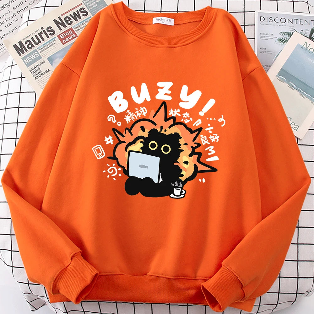 Stable State Fun Buzy Cat Hoodie