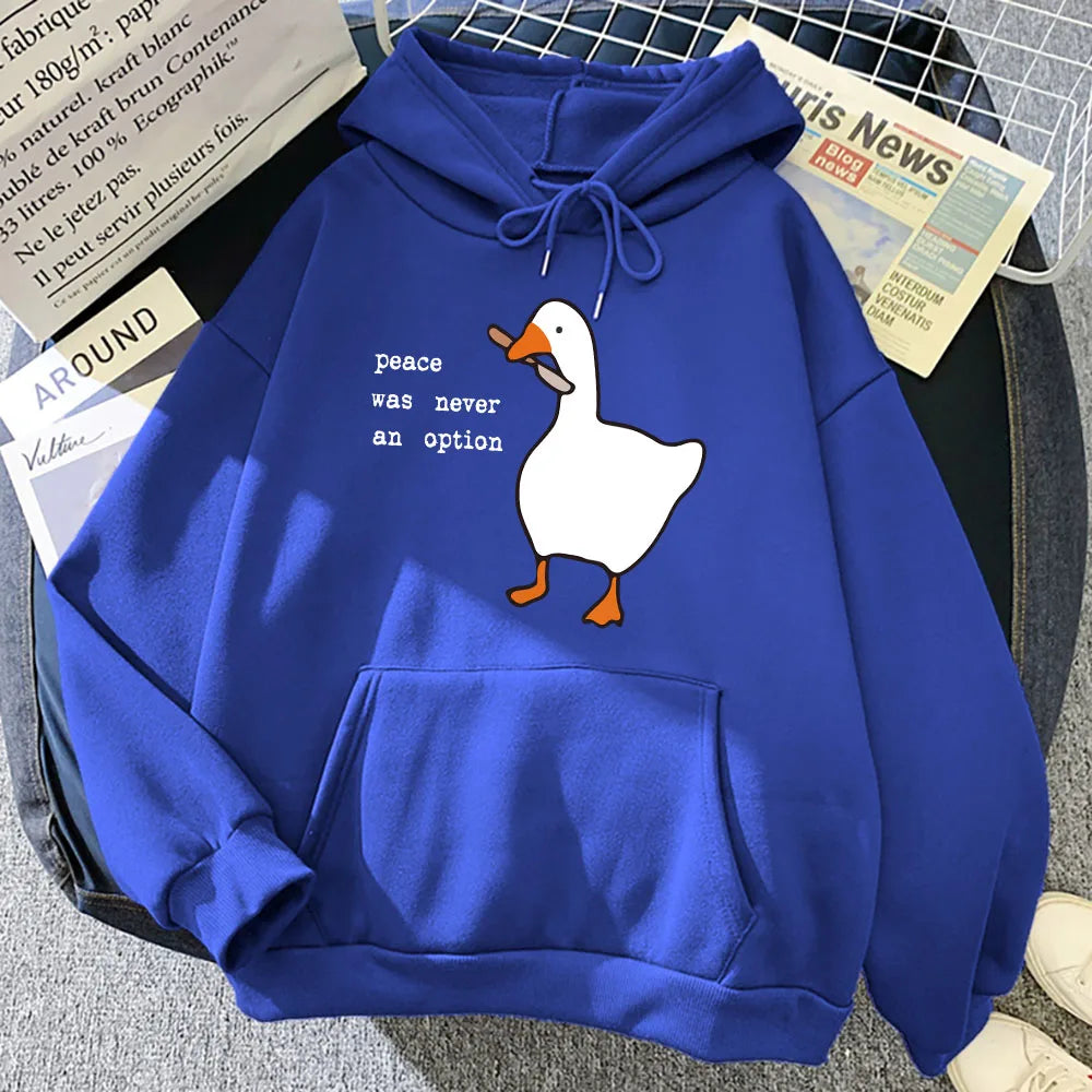 Peace Was Never An Option Goose Hoodie