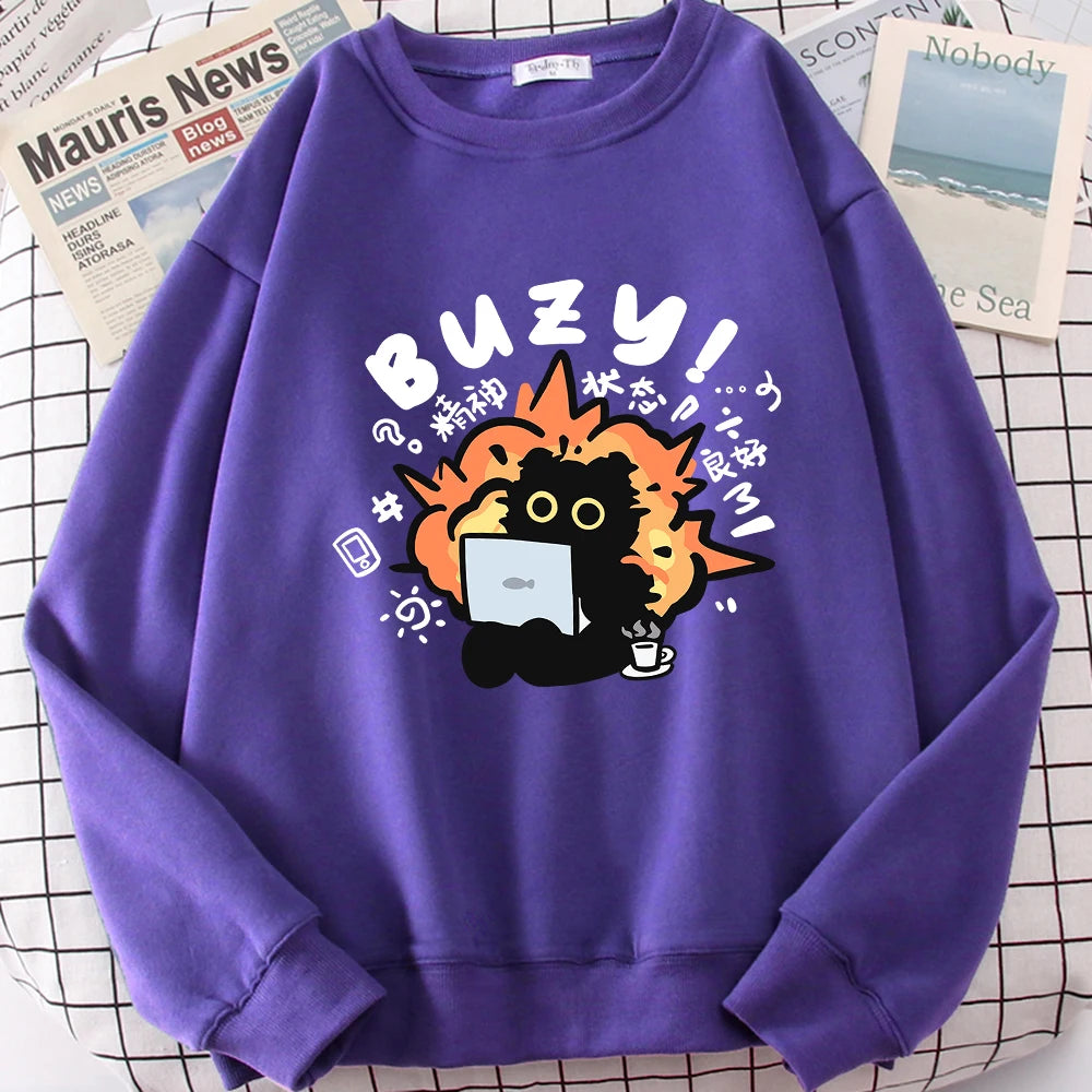 Stable State Fun Buzy Cat Hoodie