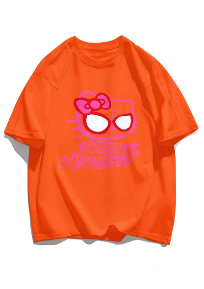 Cat Spider Print T-Shirt