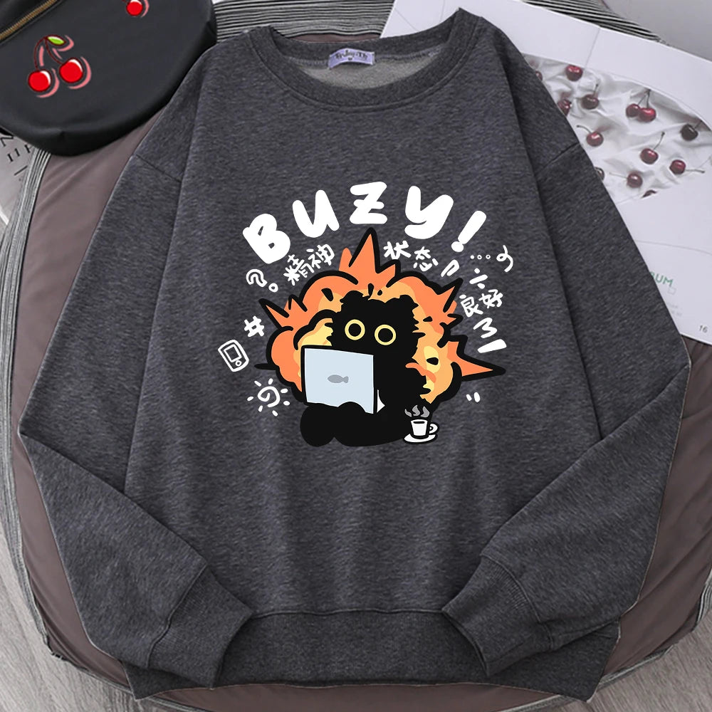 Stable State Fun Buzy Cat Hoodie