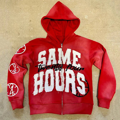 Same Twenty-Four Hours Zip-Up Hoodie