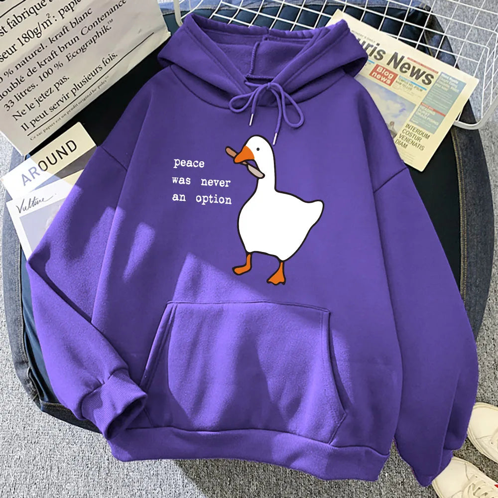 Peace Was Never An Option Goose Hoodie