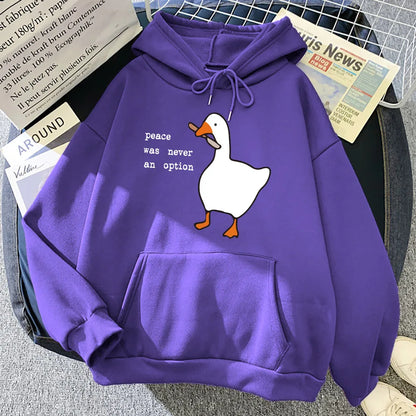 Peace Was Never An Option Goose Hoodie