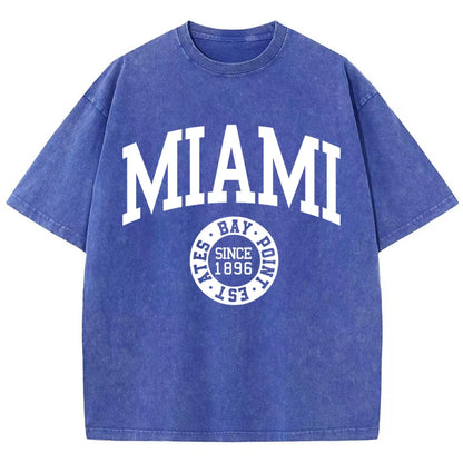 Miami Since 1896 Cotton Washed T-Shirt