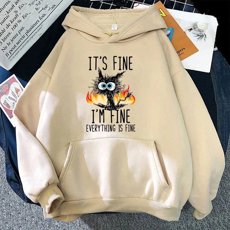 Its Fine I'm Fine Everything Is Fine Hoodie