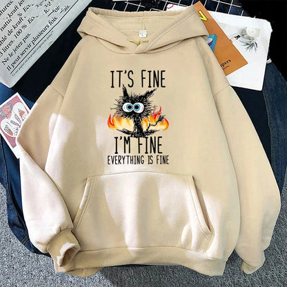 Its Fine I'm Fine Everything Is Fine Hoodie