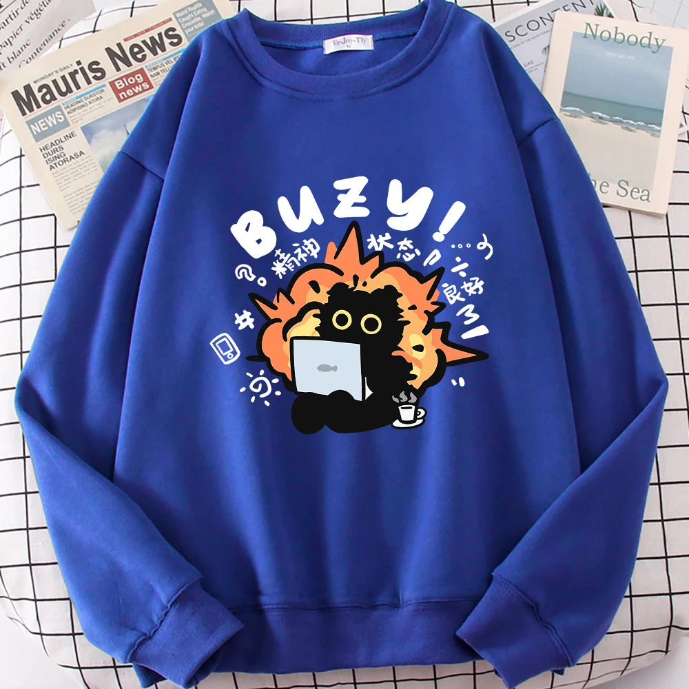 Stable State Fun Buzy Cat Hoodie