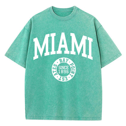 Miami Since 1896 Cotton Washed T-Shirt