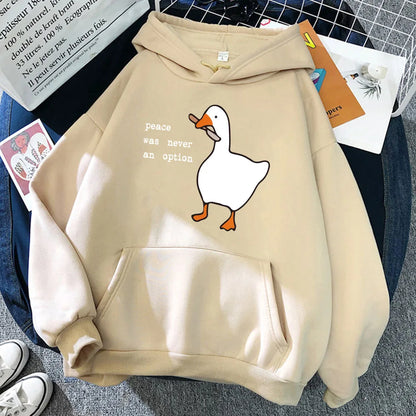 Peace Was Never An Option Goose Hoodie