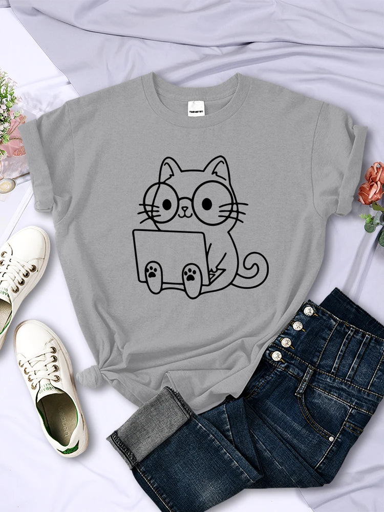 Workaholic Cat T-Shirt